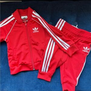 Adidas Infant Red Tracksuit